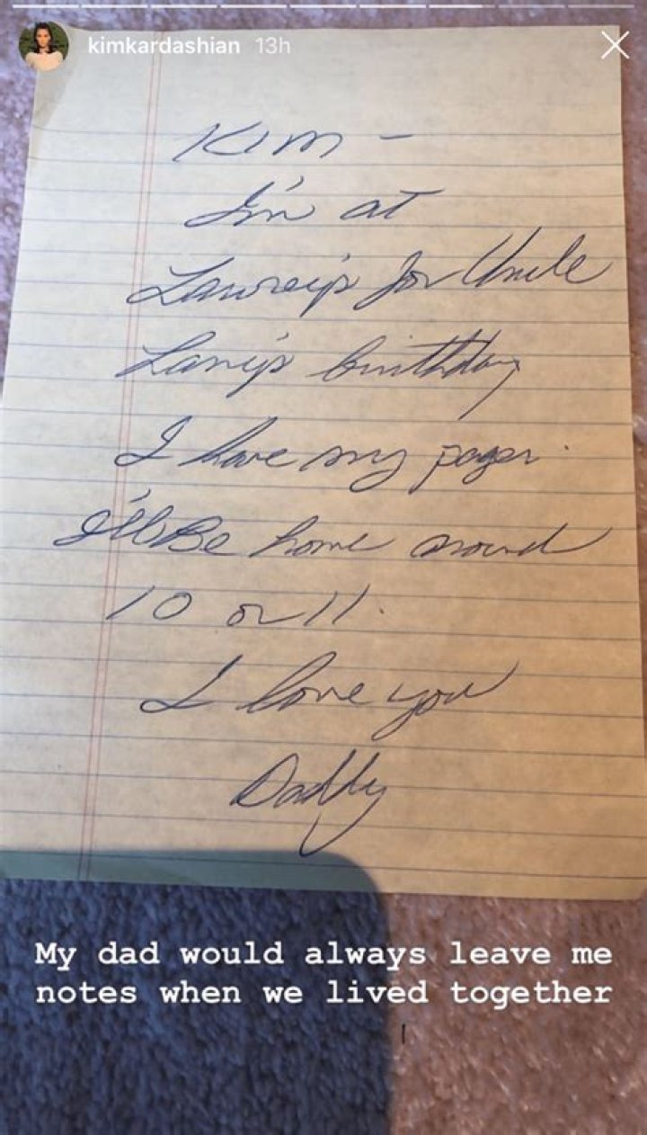Kim Kardashian Shares Handwritten Notes To and From Her Late Dad Robert: ‘I Love You, Daddy’