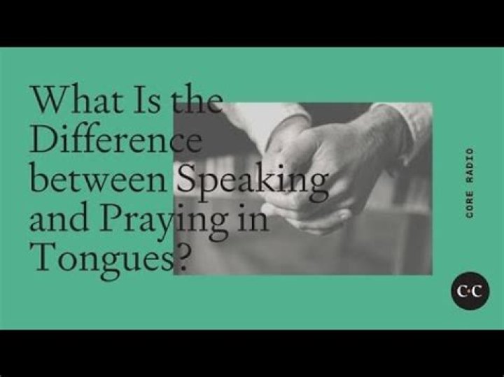 What is the difference between speaking in tongues and praying in tongues?